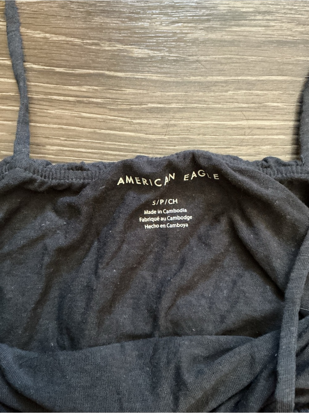 Women’s Black Ruffle Spaghetti Strap Top - Picture 2 of 2